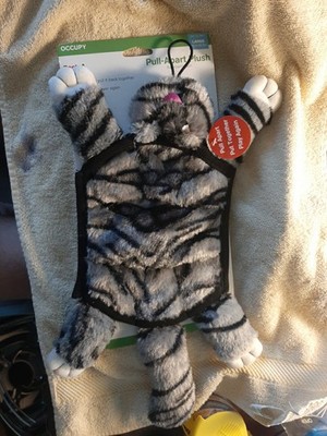 Boots & Barkley Gray cat Toy Plush Pull Apart