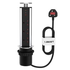 Pull Pop Up Power Socket for Kitchen Worktop Plug Socket 3 Plug 2 Type-c USB