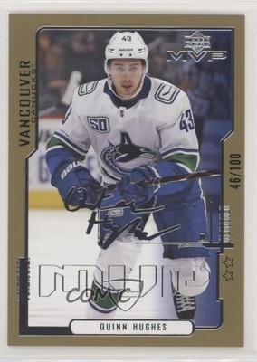 2020-21 Upper Deck MVP 20th Anniversary 2nd Star 46/100 Quinn Hughes #37 lt5