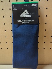 Adidas Navy Blue 7" Stirrup Utility Baseball Socks Size Large MLB NEW