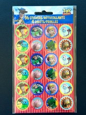 Disney Toy Story  96 Stickers  Four 7  x4  Sheets of 24 Stickers Per Packet