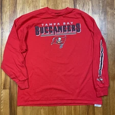 Tampa Bay Buccaneers Shirt Mens 2XL Majestic NFL Football Classic Cotton Red