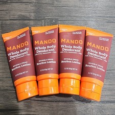 4pk Mando 2.2 oz. Whole Body Deodorants, Bourbon Leather