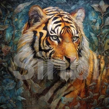 Digital Photo Frame Tiger-00111 High Resolution Printable PNG File