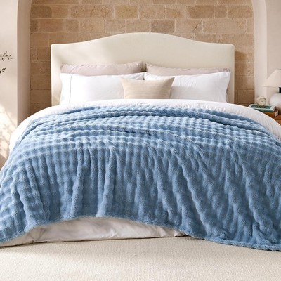 Lotus Karen Queen Blanket Celestial Blue 90''x90''