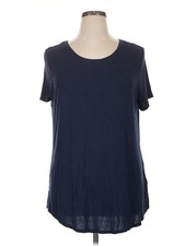 Amazon Essentials Women Blue Short Sleeve Top XL