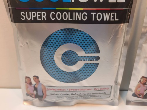 Cool Instant Cooling Towels For Gym-Yoga-Running - Blue and Green - Lot of 2 - Picture 15 of 17