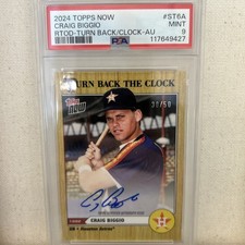2024 Topps Now Turn Back The Clock Craig Biggio Auto - Astros /50 #ST-6A