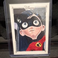 Marketplace image: 2025 Topps Chrome Disney Violet Parr The Incredibles Sketch Black Foil TRUE 1/1