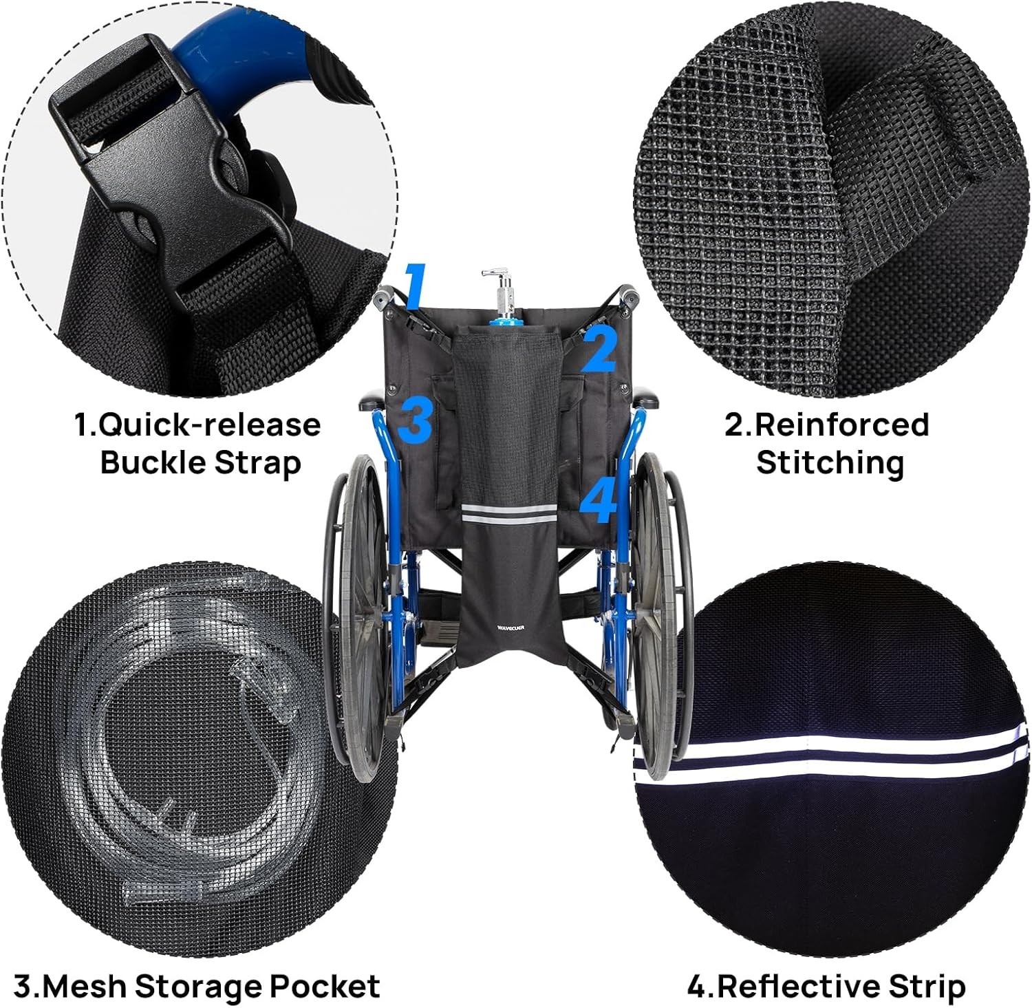 Oxygen Tank Holder for Wheelchiars