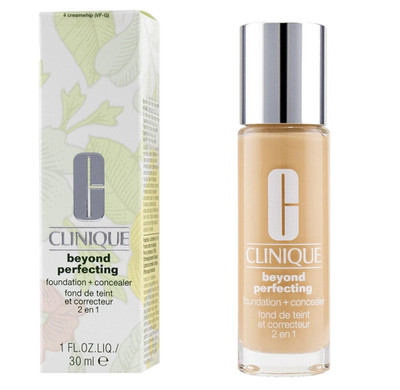 Clinique Beyond Perfecting Foundation &Concealer CN 18 Cream Whip 1floz/30ml NIB