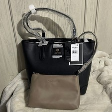 Nine West Black and Brown Tote Bag Set - Piera 2 In 1 Tote Bag