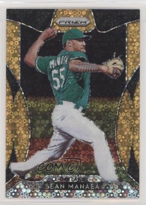 2019 Panini Prizm Neon Orange Donut Circle Prizm 91/150 Sean Manaea #76 1u6