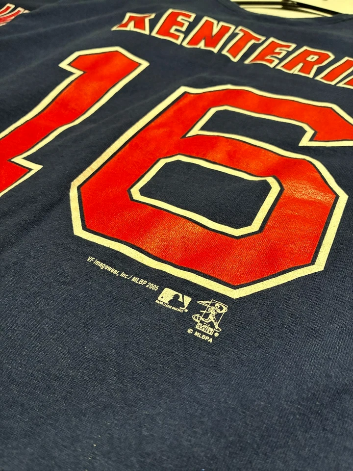 Lote de camisetas vintage 2005 Boston Red Sox MLB (L) Schilling #38 Rentería #16 EE. UU. Foto 2 de 4