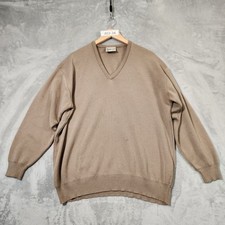 Toorallie Mens Merino Wool V-Neck Pullover Jumper Size XL Long Sleeve Fine Knit