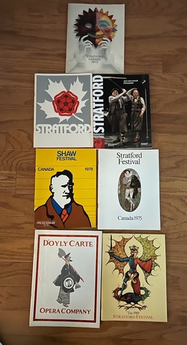 Stratford Festival Programs Range 1969-2011 + 1962 Savoy All Excellent Condition