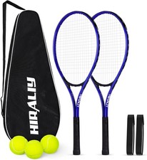 HIRALIY 27" Tennis Rackets Set for Adults, 2 Player Pre-Strung Tennis Racquets,