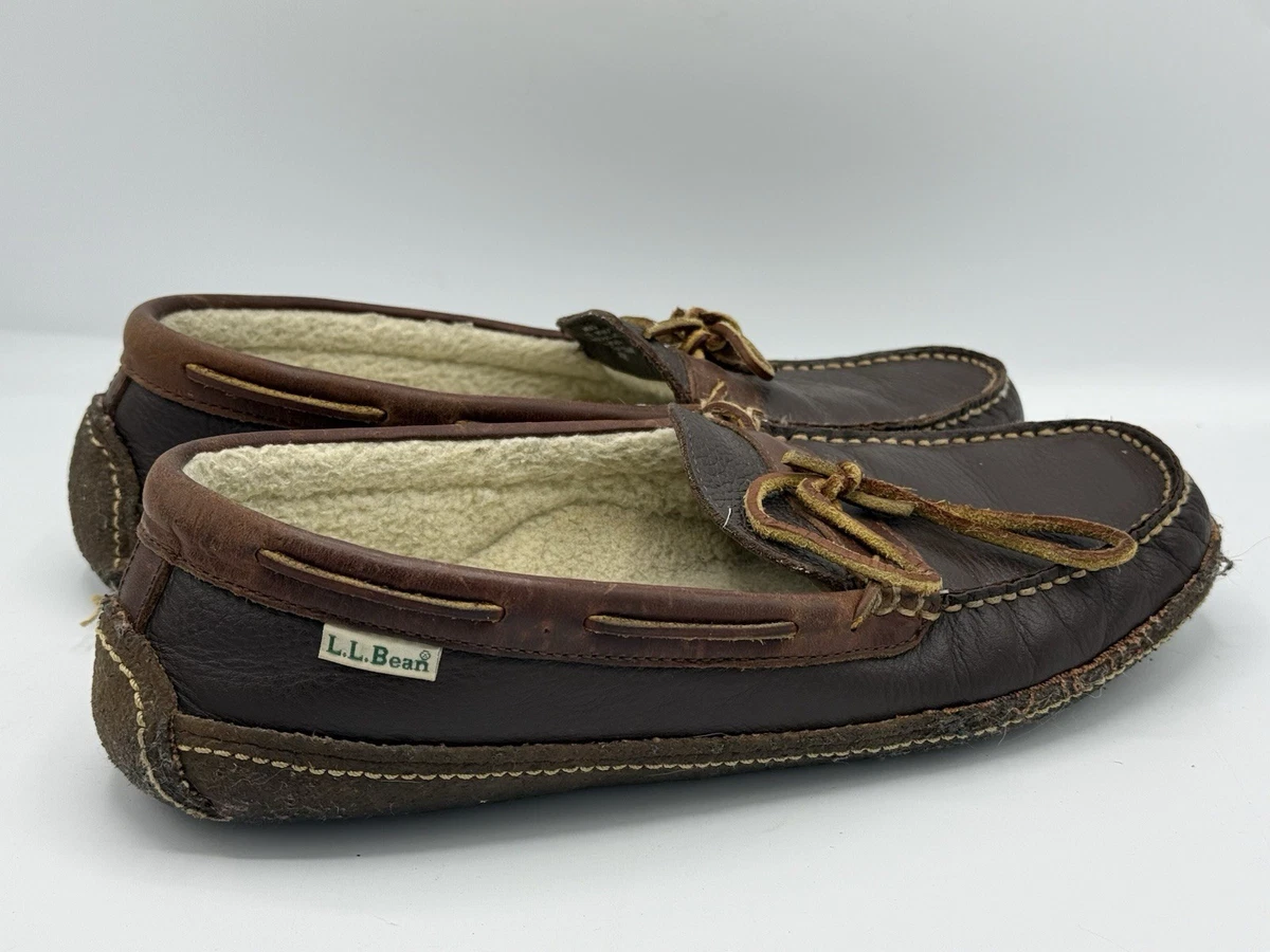 ll bean mens size 11 shoes brown fleece lined slip on comfort slippers L.L. Bean Men main image 3