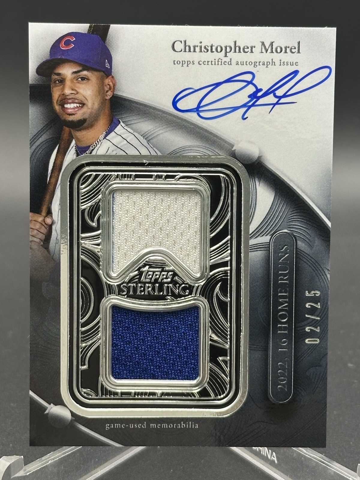 2024 Topps Sterling Christopher Morel Autograph Relic Card SWAR-CM /25 AU MEM