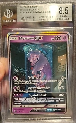 Mewtwo GX (Secret Shining) 78/73 Shining Legends Holo BGS 8.5