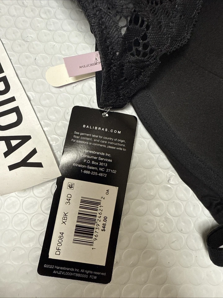 Bali Womens One Smooth U Comfort Stretch Lace Underwire Bra DF0084 34D $48 - Image 3 of 4