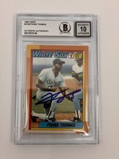1990 Topps - Frank Thomas Rookie On Card Autograph BGS 10 Auto. rookie card picture