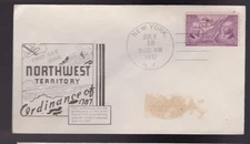 ORDINANCE OF 1878 #795 US FIRST DAY COVER 1937, UNKNOWN CACHET FDC
