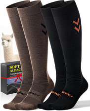 Soft Alpaca Compression Socks for Men  Women 18-25 Mmhg - Microfiber Knit Alpac
