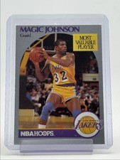 MAGIC JOHNSON 1990-91 NBA HOOPS MOST VALUABLE PLAYER LAKERS #157 Q1970