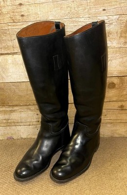 English Made Super Regent schwarze Lederreitstiefel UK Größe 7