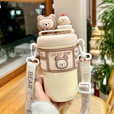 Straw Insulated Cup for Cute Girls and Kids - High Value Drinking Cup for Sch...