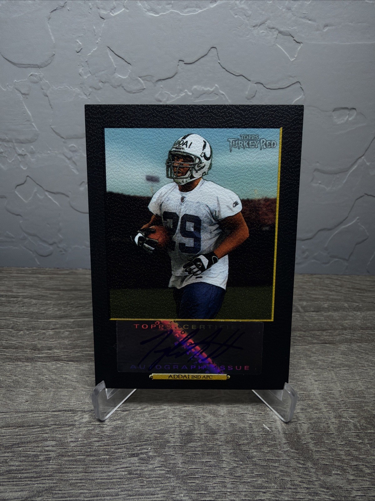 Joseph Addai Topps Turkey Red Autograph Gray #TRAJA Autograph-Black