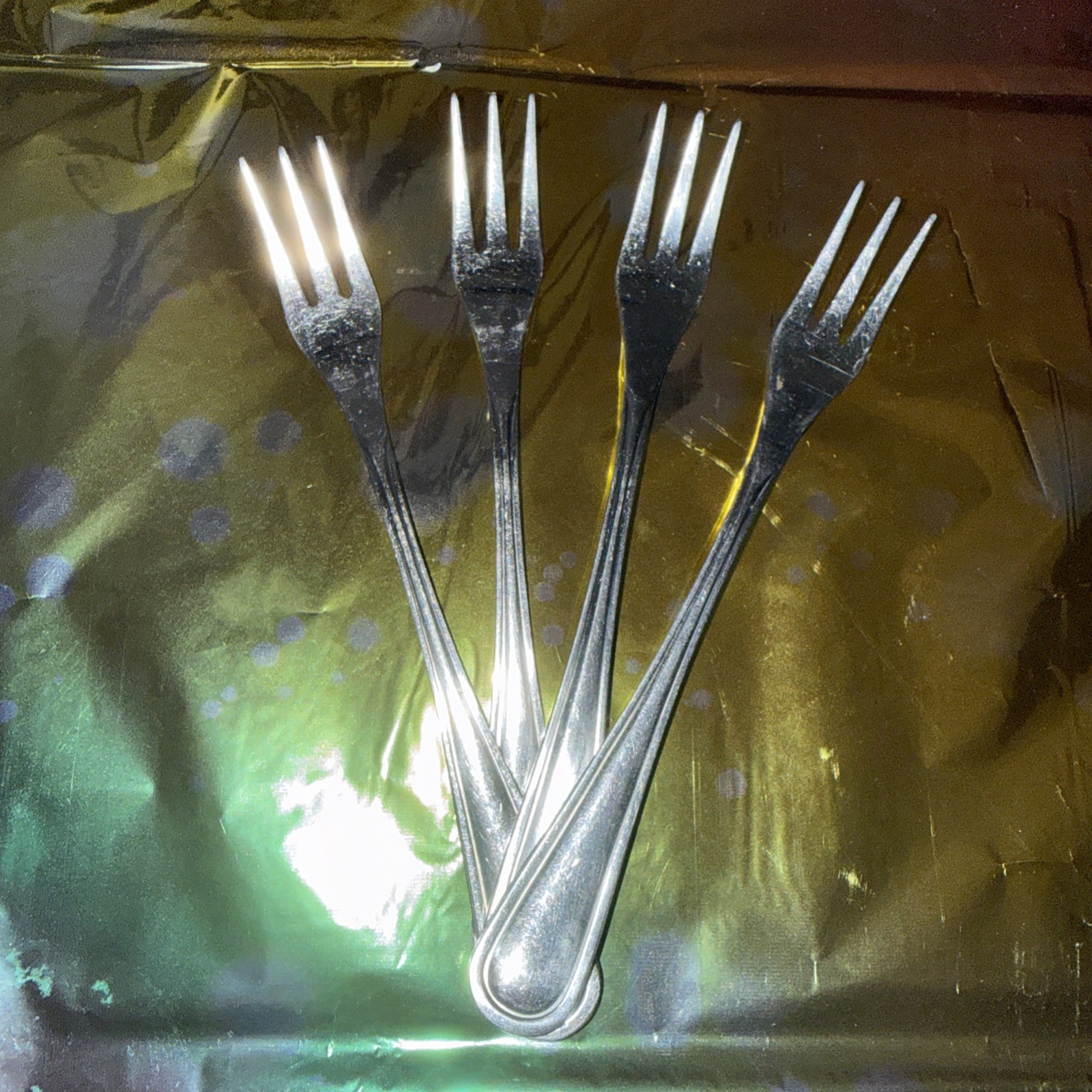 4 Gibson Elite Stainless Cold Meat Fork Outlined Scallop Replacement Pieces