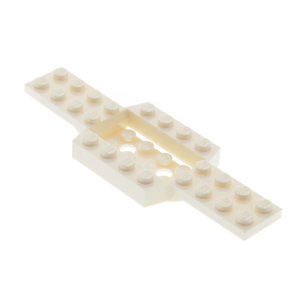 1X Lego Chassis Plate 4X12 Cream White Truck Base 52036