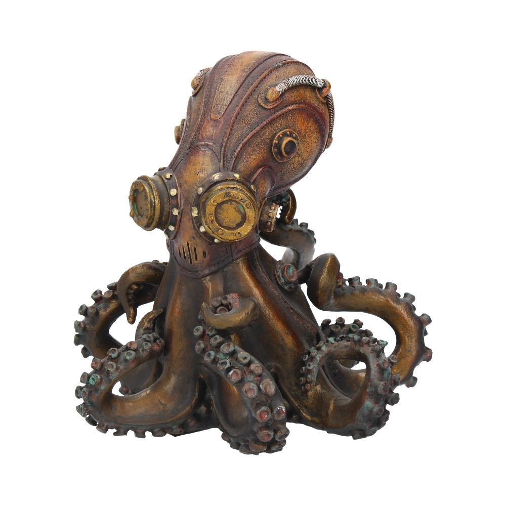 Bronzed Octo-Steam Steampunk Octopus Squid Figurine