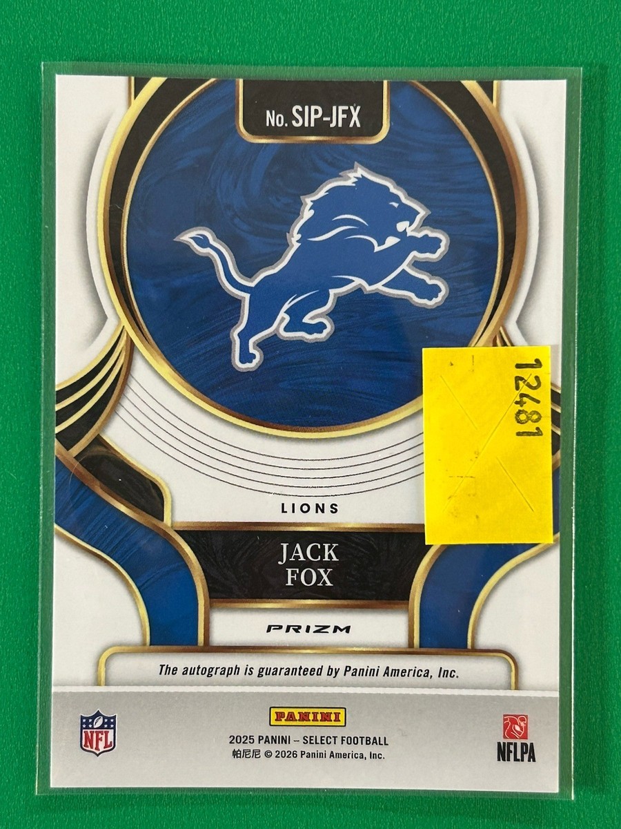 Jack Fox 2025 Panini Select (SSP,AU) Autographed Silver Prizm #SIP
