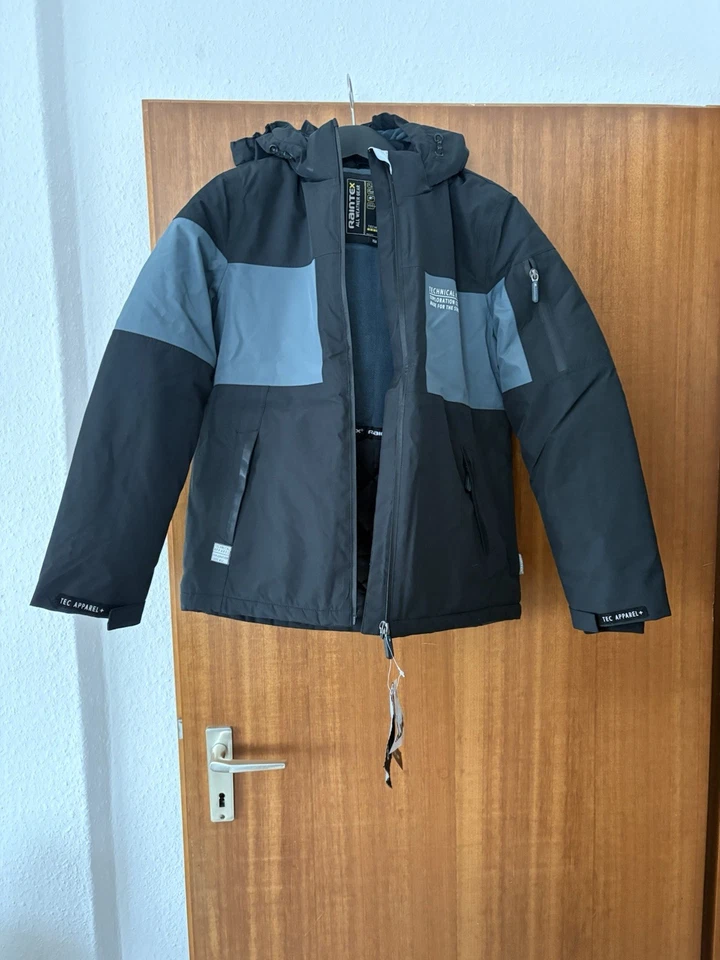 Winterjacke Neu Mit Etikett Farbe Schwarz,Grau 100% Polyester Raintex Größe 158 - Bild 4 von 4