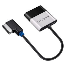 INVERY Airdual Bluetooth 5.0 aptX-HD Car Adapter Compatible for Audi Black