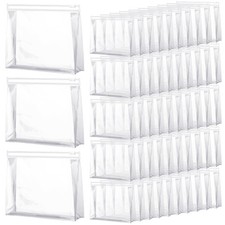 Xuniea 50Pcs Mini Clear PVC Makeup Bag Small Zipper Pouch Travel Cosmetic