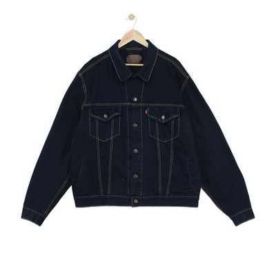 Vintage Levis Jeansjacke Herren Größe 2XL Blau Klassisch Freizeit Distressed