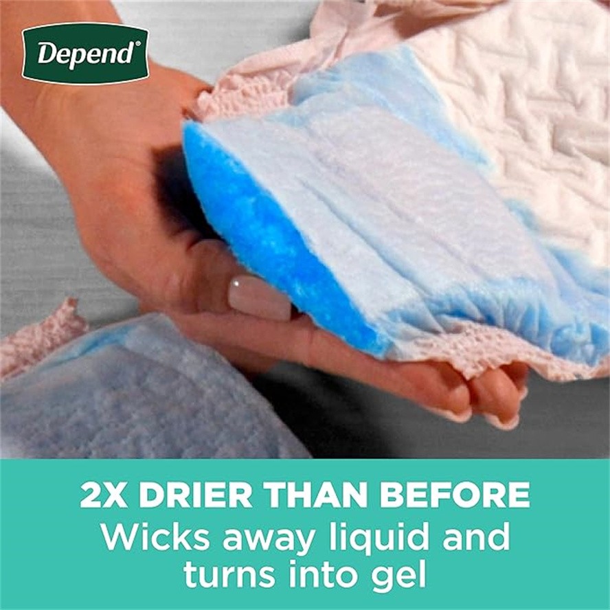 Depend Fresh Protection Adult Incontinence Underwear for Women Maximum L- 72pcs