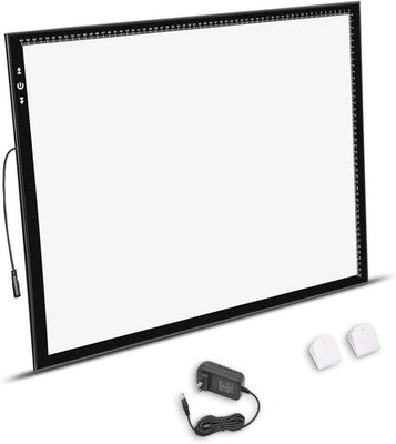 A2 Artist Tracing Light Box Copy Table 12V2A Adapter Dimmerable 5000 Lux Lock/Un