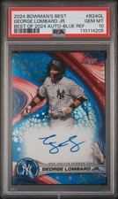 2024 Bowman's Best George Lombard Jr. #B24-GL Blue Refractor Auto /150 PSA 10