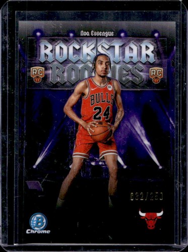2025-26 Bowman Noa Essengue Chrome Rockstar Rookies RC Purple Refractor #/250