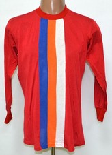 VINTAGE 1970S ERIMA STRIPED FOOTBALL SHIRT JERSEY MADE IN WEST GERMANY SIZE M