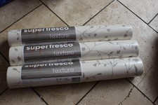 3 rolls Super Fresco texture wallpaper Silhouette Wallcovering Cream 15315