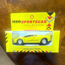 Shell Lamborghini Diablo 1:43 Yellow Diecast Car Unopened Box