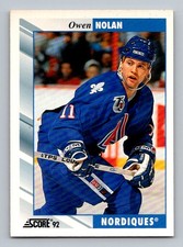 #286 1992-93 Score * Owen Nolan Quebec Nordiques