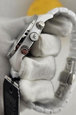 Emporio Armani 43mm White Ceramic Men Watch - (AR1424) for sale