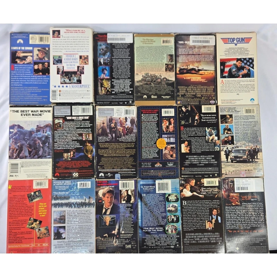 War Legal Political Action 18 VHS Lot JFK Glory Full Metal Jacket Russia House Foto 2 de 4